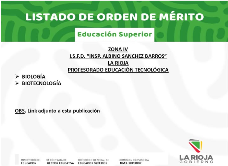 L.O.M. ISFD "Insp. Albino Sánchez Barros" 10/03/2025