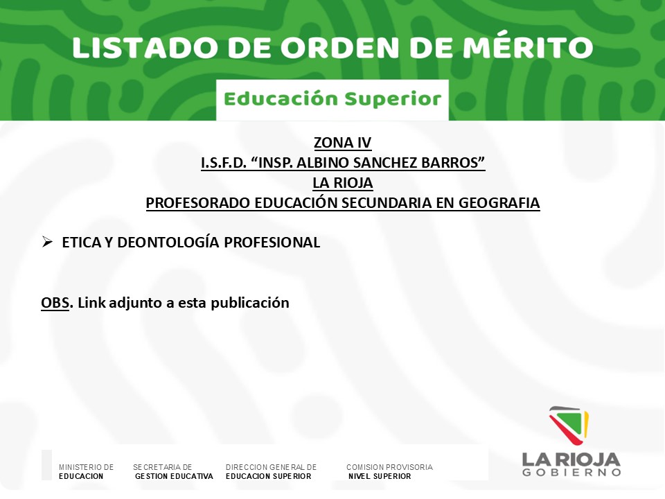 L.O.M. ISFD "Insp. Albino Sánchez Barros" 19/03/2025