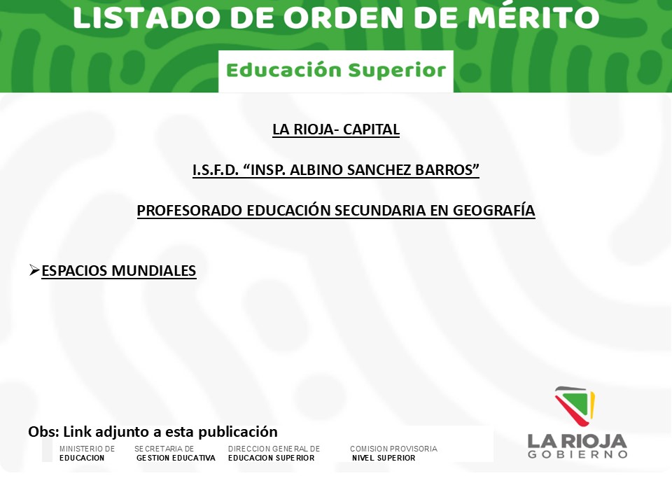 L.O.M. ISFD "Insp. Albino Sánchez Barros" 26/03/2025