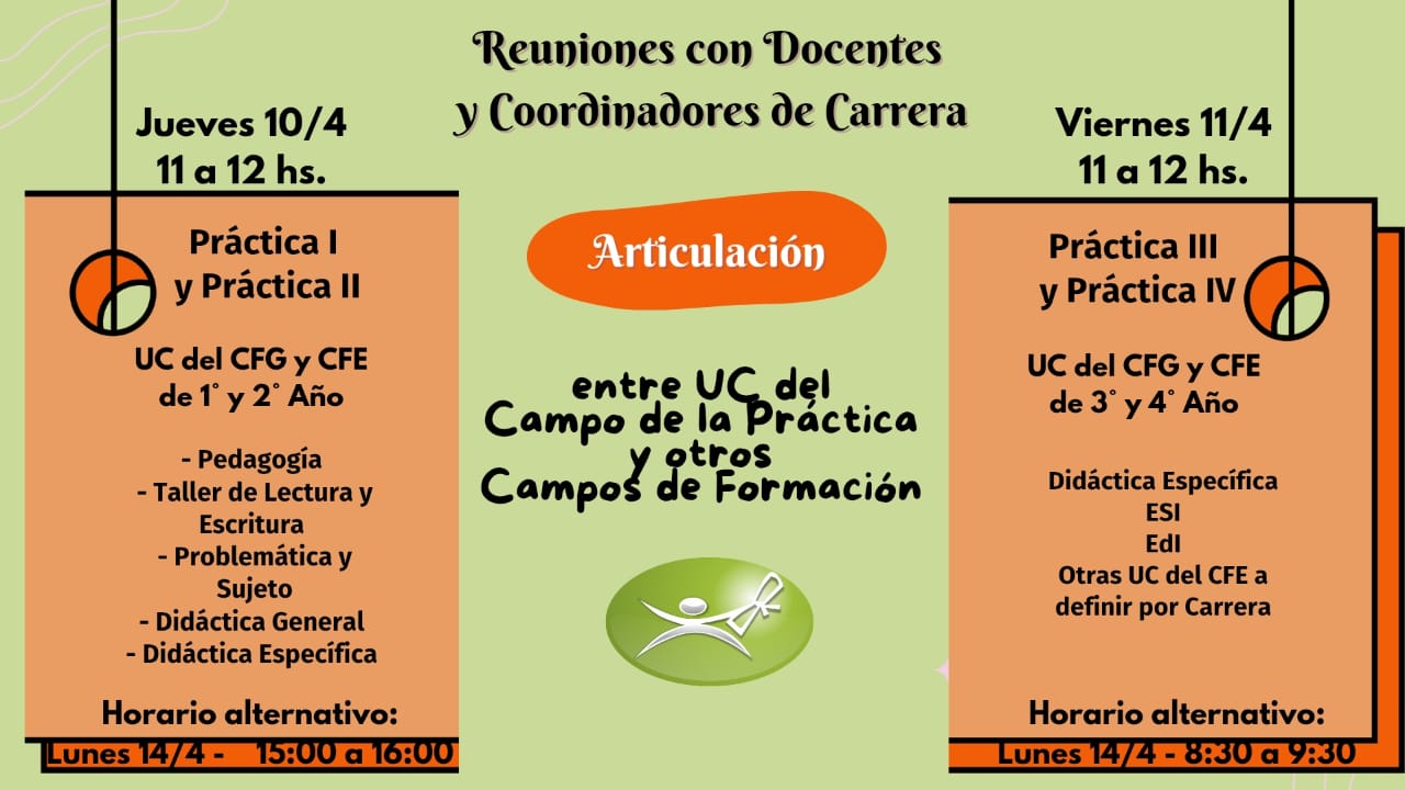 Reuniones con Docentes y Coordinadores de Carrera