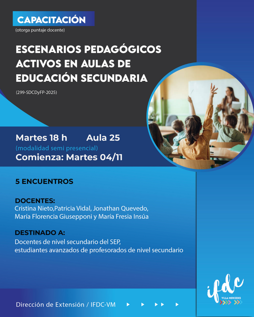 Escenarios pedagógicos activos en aulas de educación secundaria