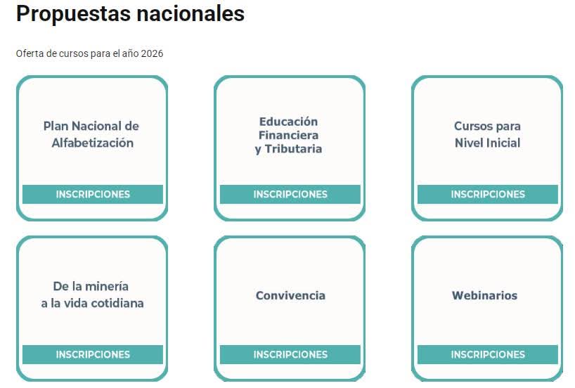 INFoD reabre inscripciones a cursos nacionales
