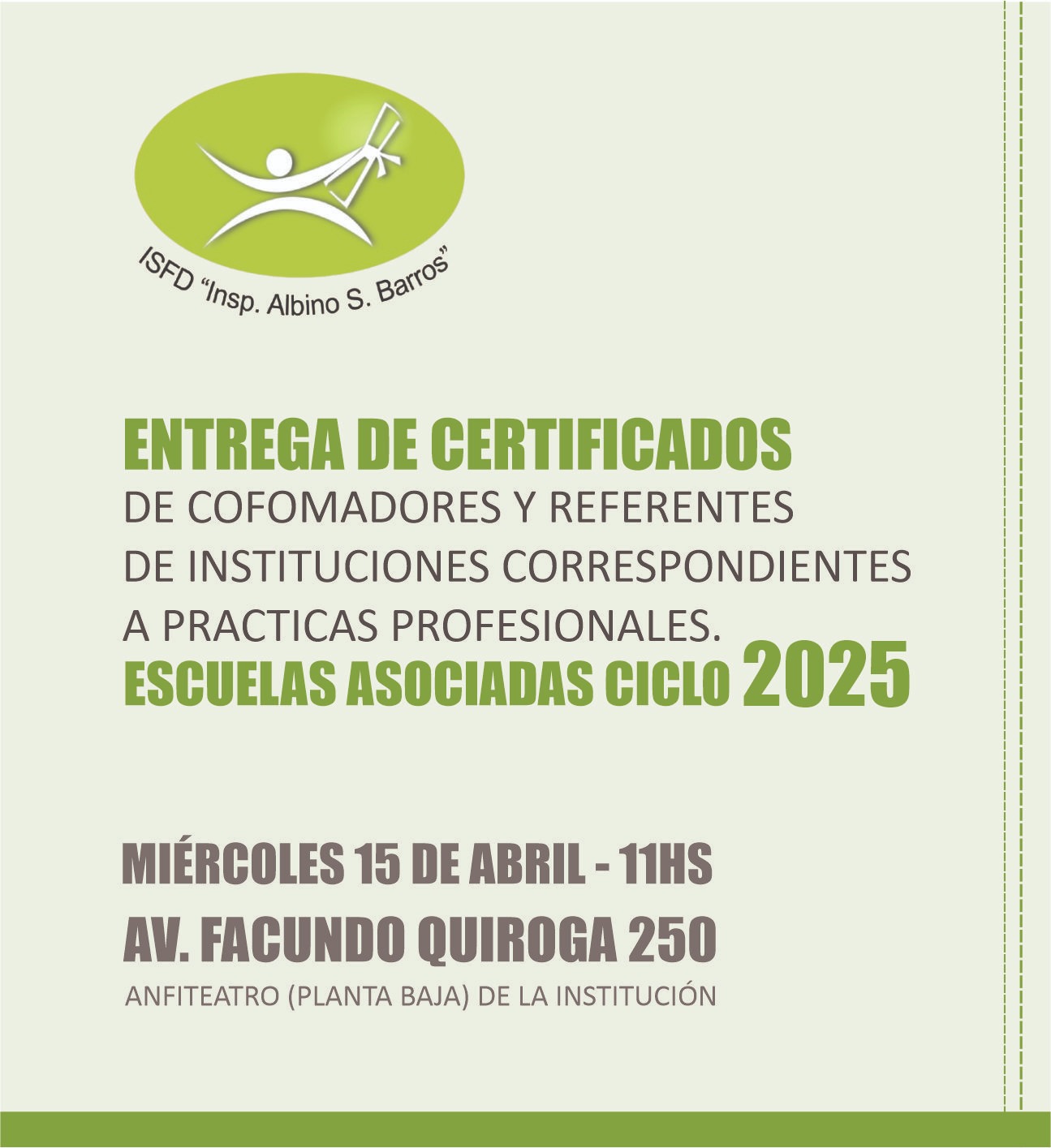 Entrega de Certificados a Instituciones Asociadas – Ciclo 2025
