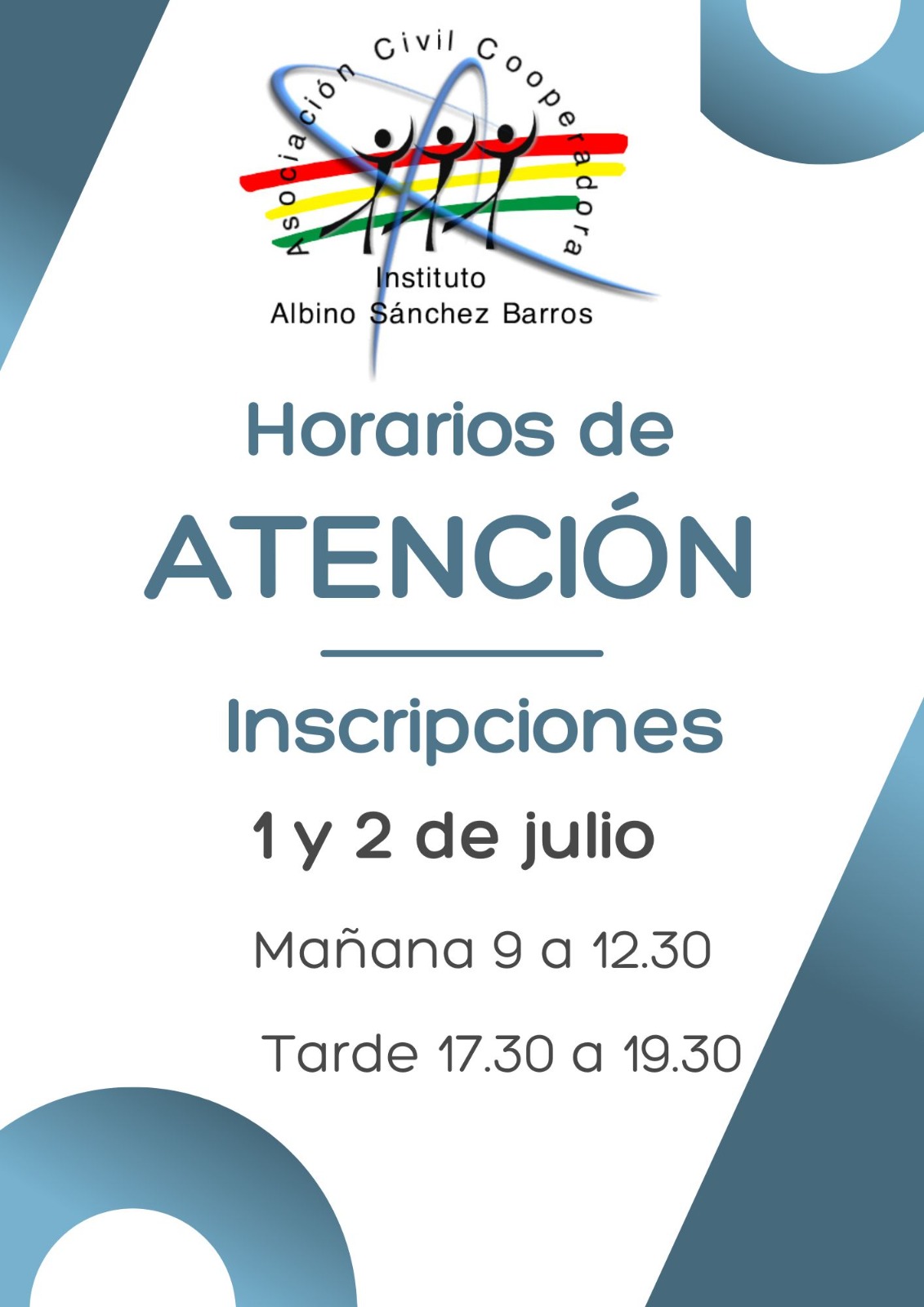 Horarios de atención de Cooperadora