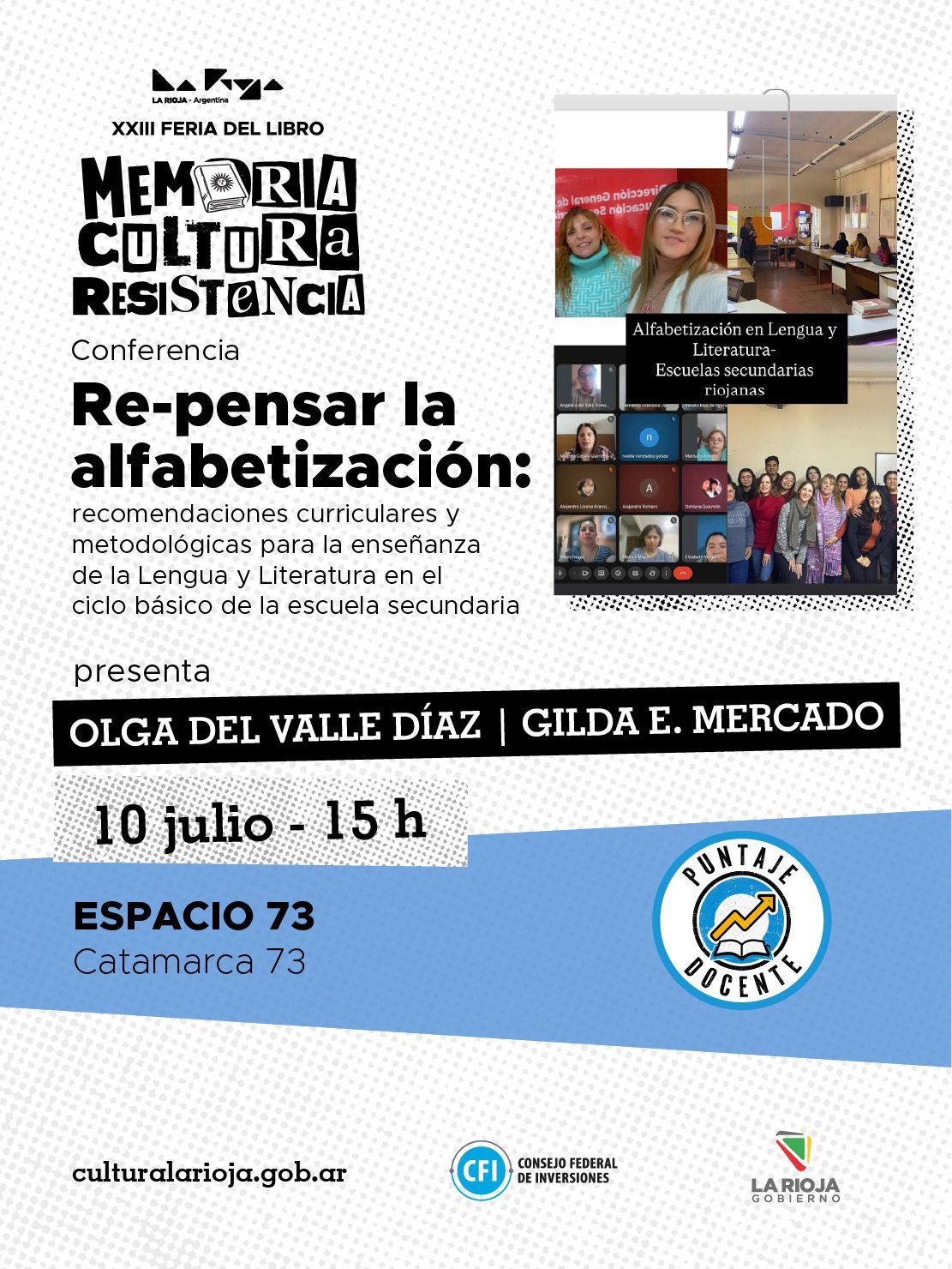 Re-pensar la alfabetización: conferencia en el marco de la XXIII Feria del Libro
