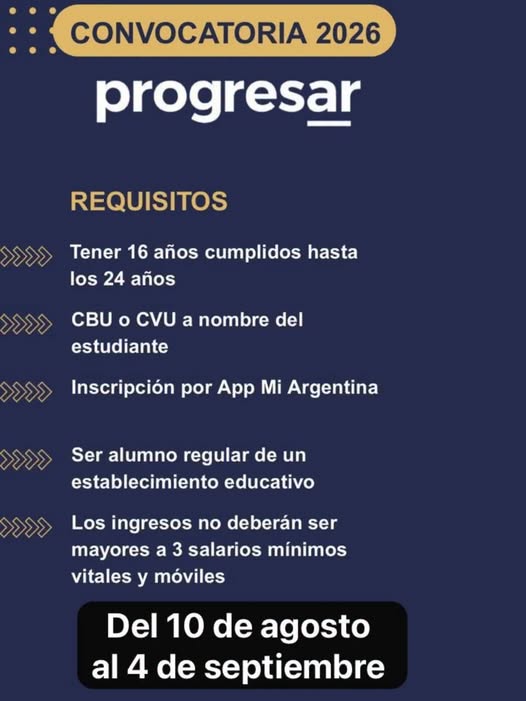 Publicación de Ministerio Educación La Rioja - 10/08/2026