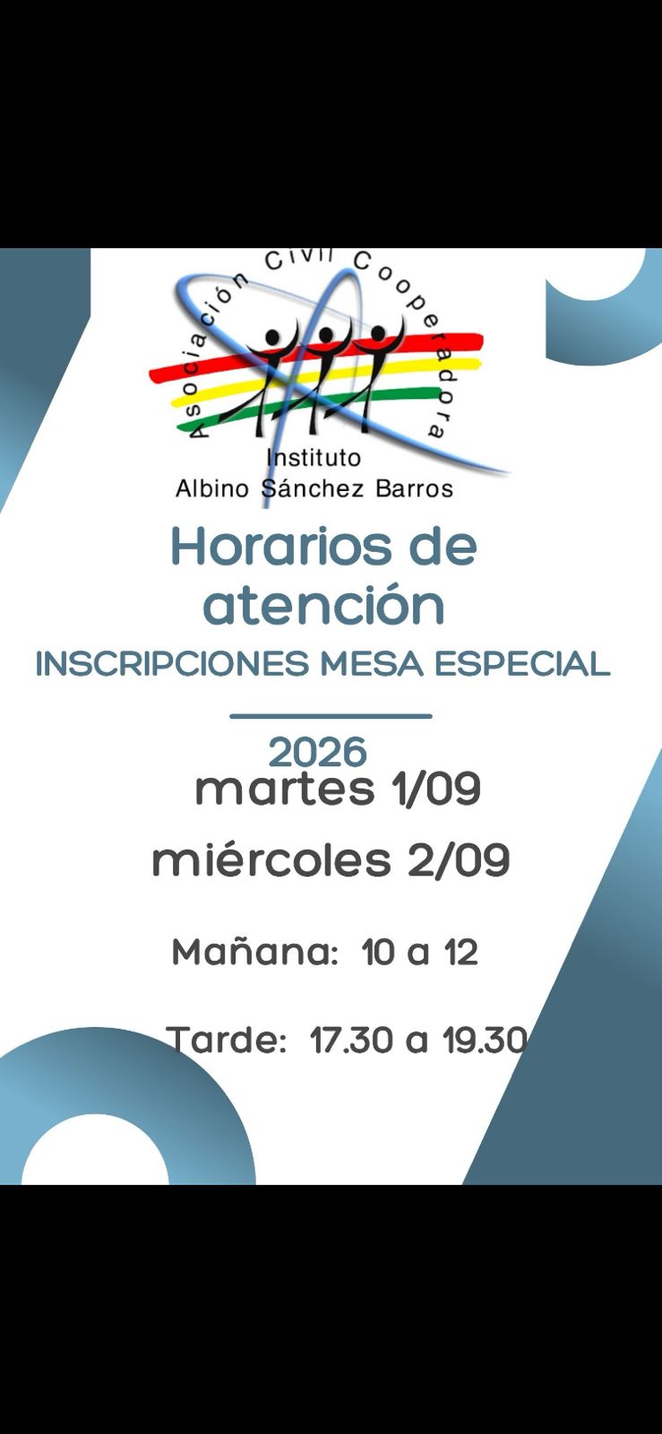 Horarios de Atención - Mesas Especiales