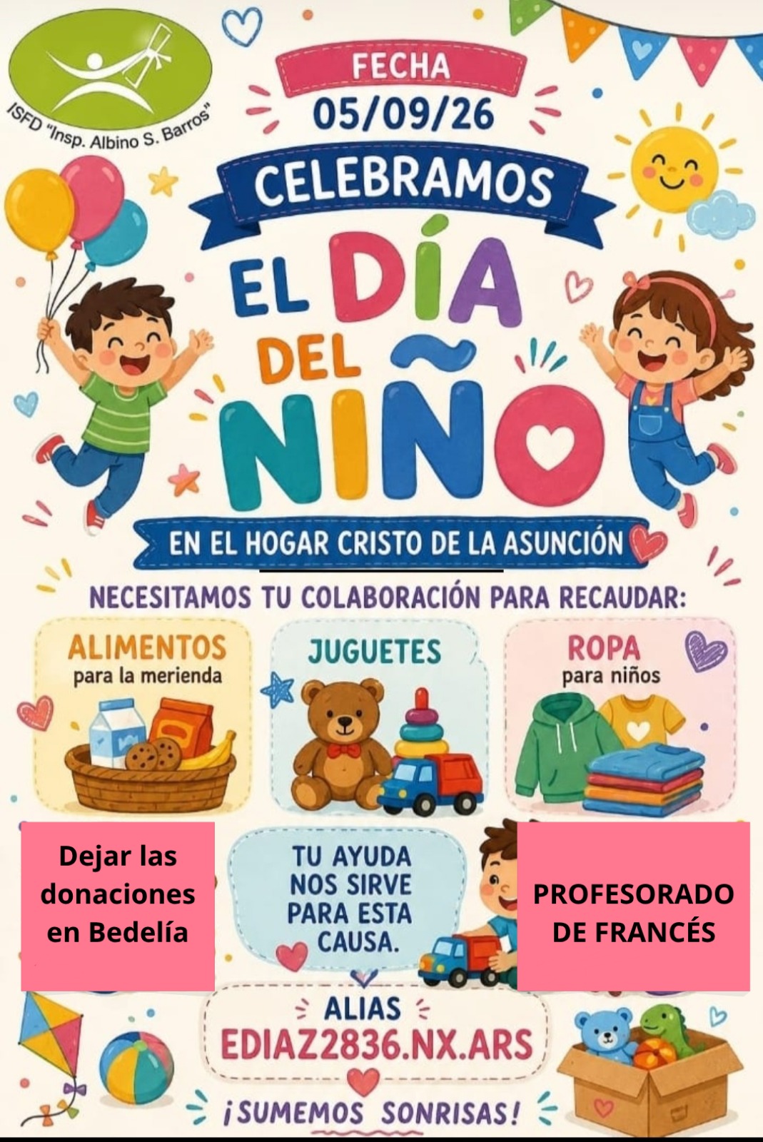 Jornada de solidaridad: Sumamos sonrisas en el Día del Niño en el Hogar Cristo de la Asunción